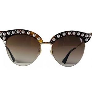 Gucci Pearl Cat Eye Sunglasses